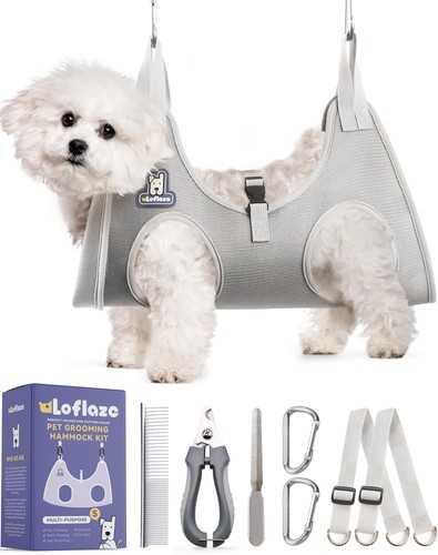 Dog grooming hammock harness - dog,