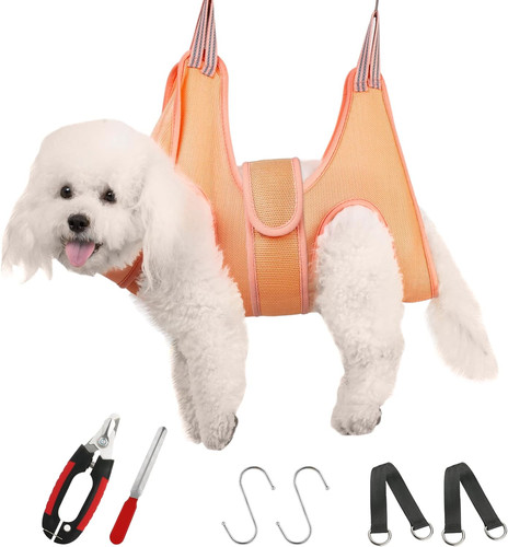 Dog grooming hammock harness - grooming,